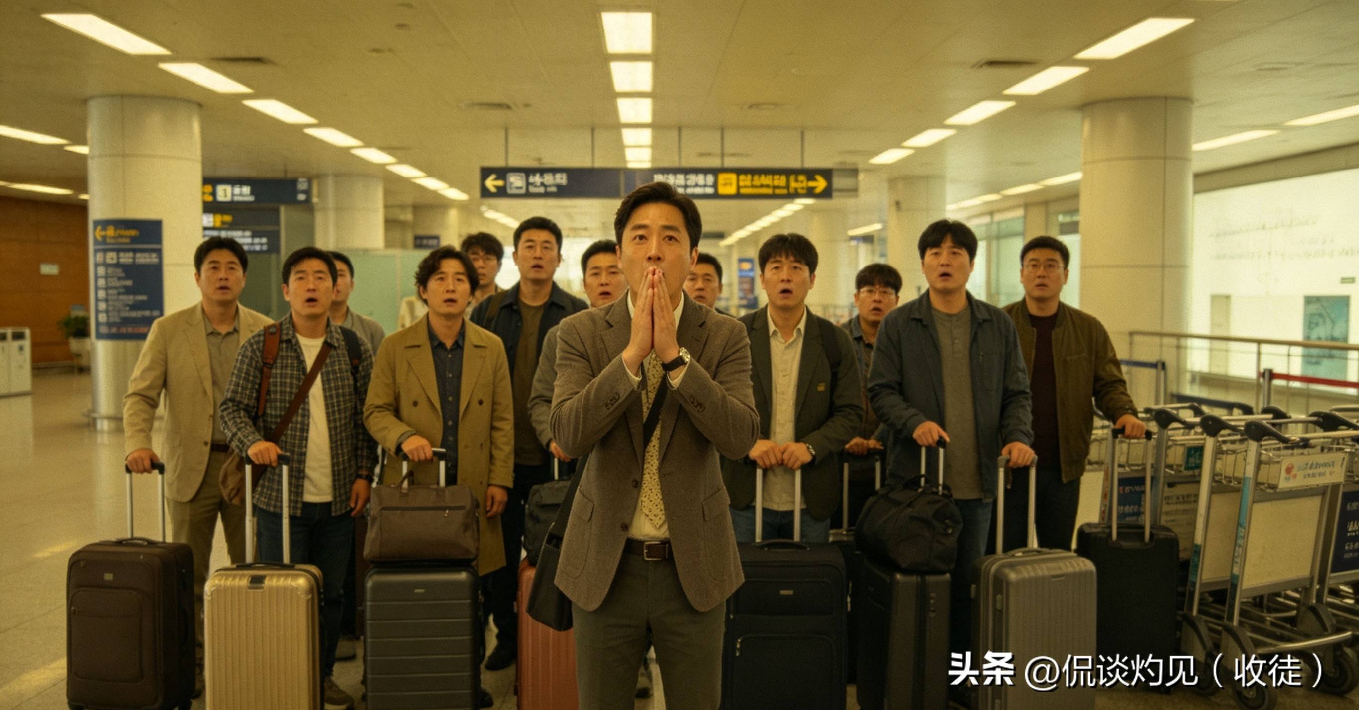 17人韩国旅行团抵达北京机场全员愣神，导游喊两次集合没人应声