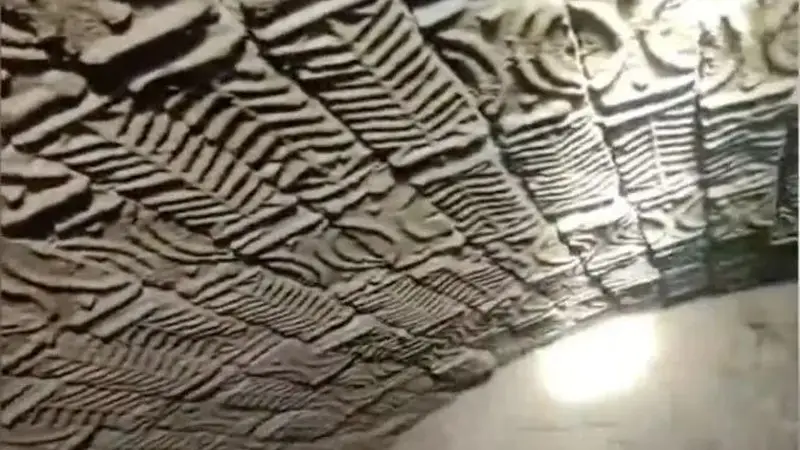 湖南村民自建房打桩时发现古墓,有多个墓室,墓砖上有清晰的图案纹路,文物部门介入