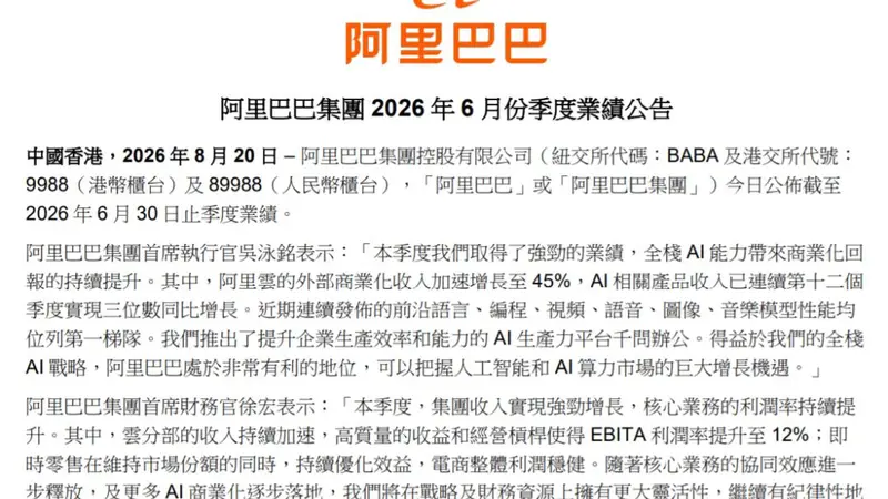 利润暴跌75%！阿里巴巴，发生了什么？