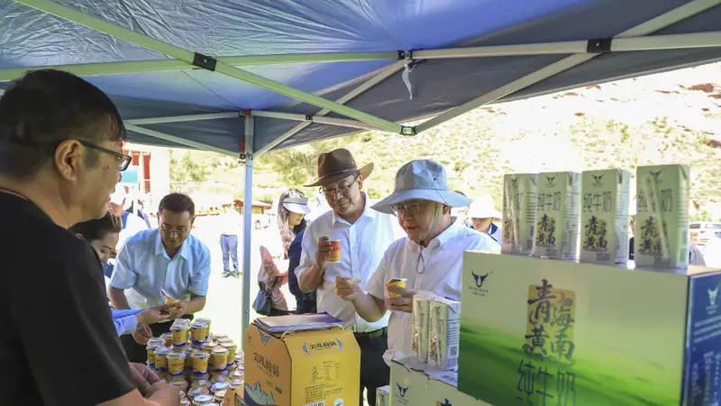【黄南文旅】新华社副总编辑任卫东一行来黄南州坎布拉世界地质公园考察调研