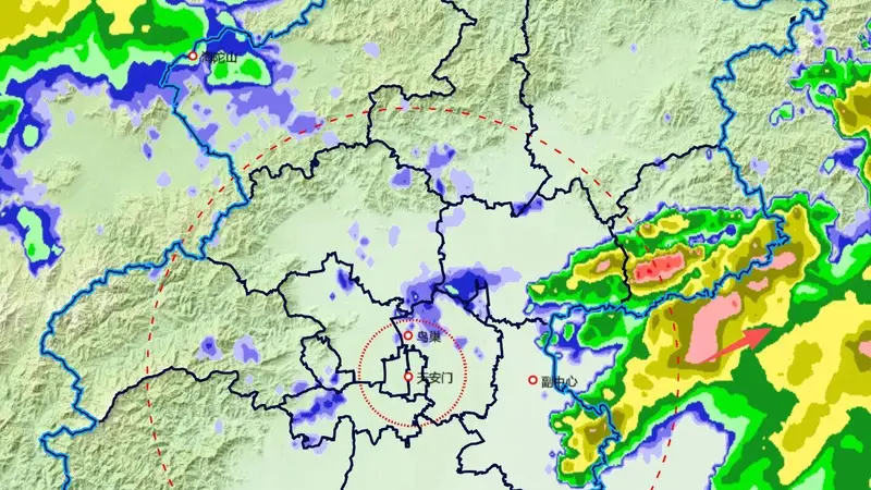 北京今天有暴雨,局地大暴雨伴雷电,明显时段为傍晚至夜间