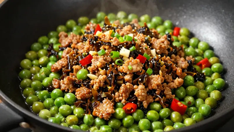 青豆梅菜干炒肉末,下饭神器做法大公开