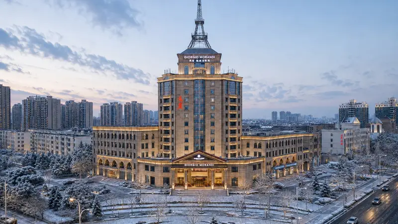 淄博乔治莫兰迪酒店建筑摄影|一栋楼的四季与朝暮