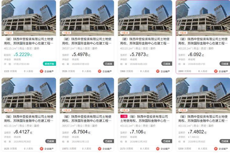 七次流拍，西安“双子塔”等不到接盘者