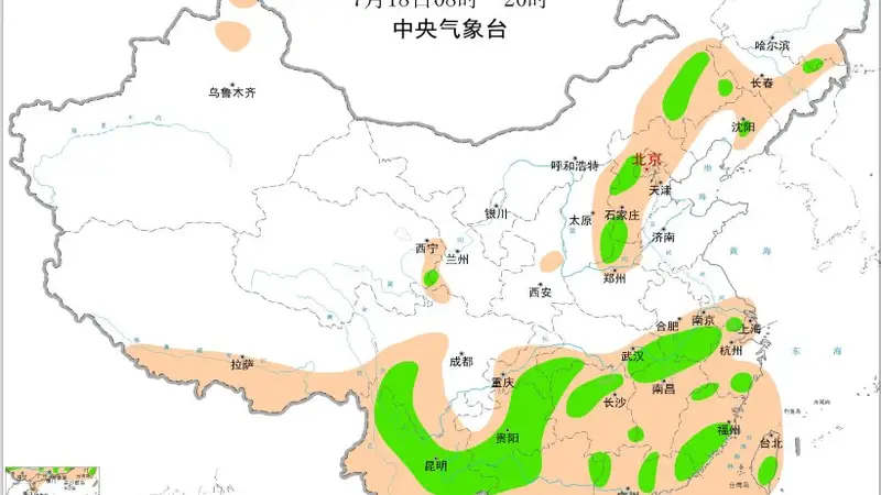 中央气象台:内蒙古安徽湖南贵州云南等地将有强对流天气