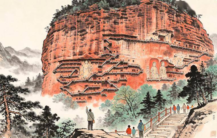 麦积山石窟为什么悬在半空？——栈道上的修行与艺术