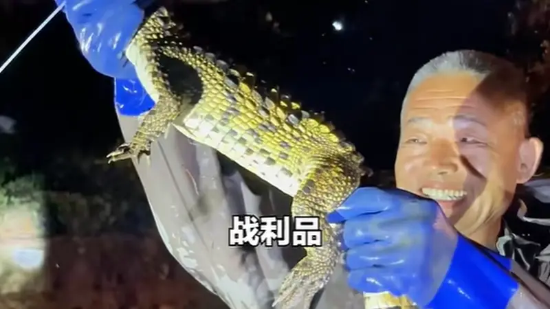 天津一小区人工湖出现鳄鱼,当地通报:已捕获1条暹罗鳄