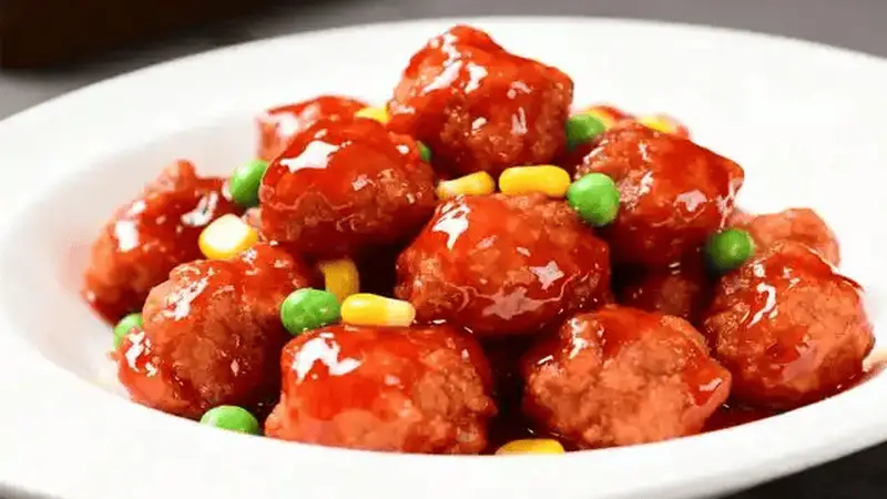 糖醋肉丸一上桌,酸甜开胃孩子抢着添饭,我家每次做都不够吃