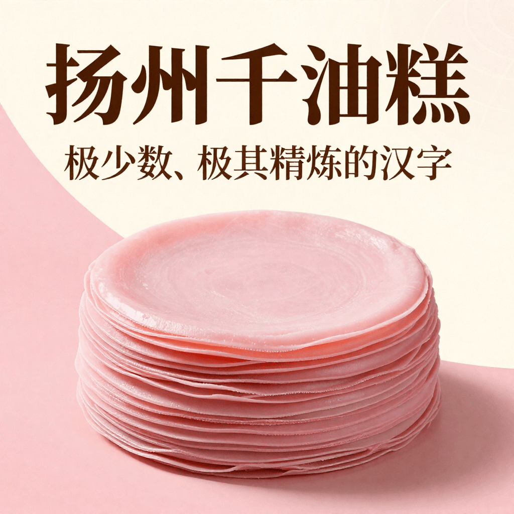 扬州千层油糕：芙蓉色的层层叠叠，淮扬点心的精细