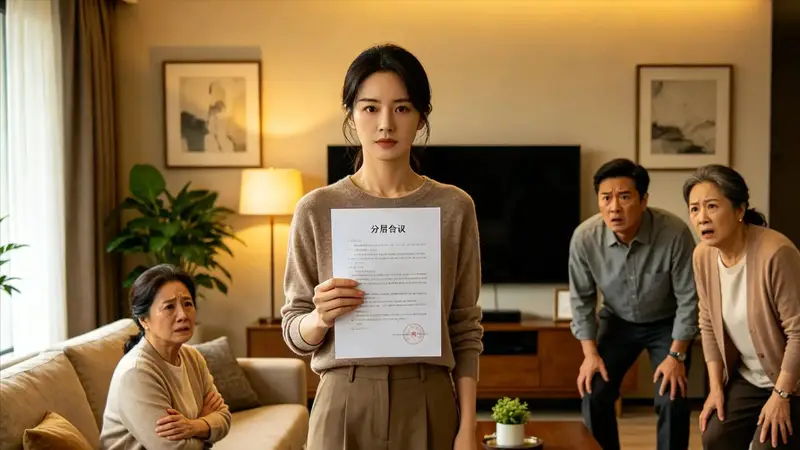 小姑子闹4天不吃饭 丈夫全家逼我交出年终分红我拿出分居协议想通一切