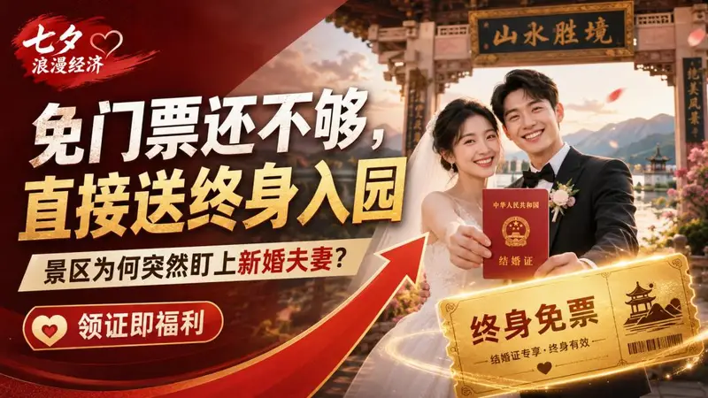 免门票还不够,直接送终身入园:景区为何突然盯上新婚夫妻?
