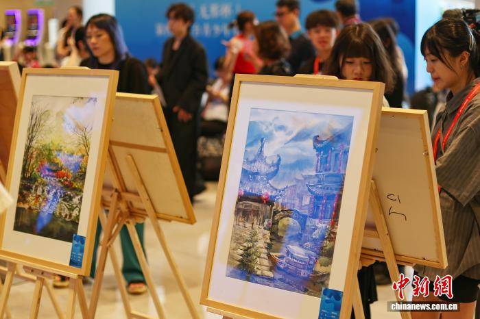 绘运河风光叙两岸亲情 苏台青少年书画交流展在苏州开展