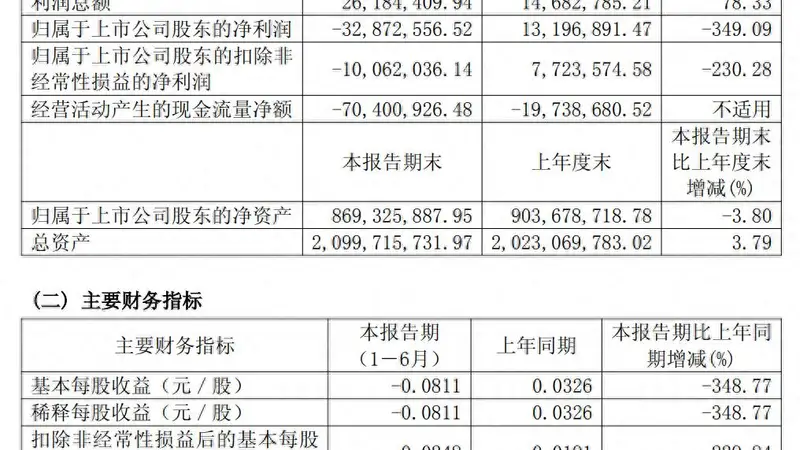 欧林生物上半年由盈转亏 补缴税款拖累利润