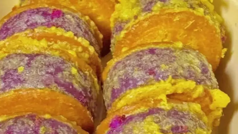 秋日治愈小甜品！软糯拉丝的家常芋泥饼超绝