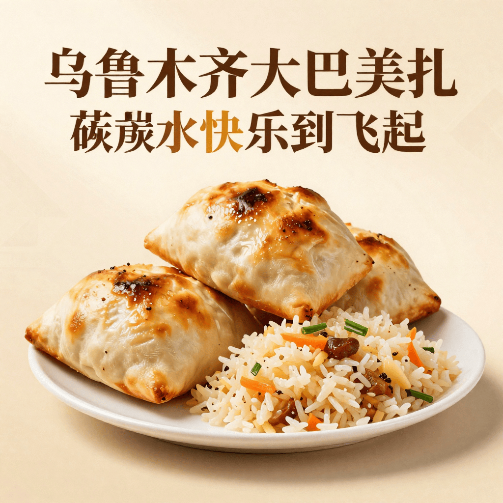 乌鲁木齐大巴扎美食！烤包子 + 手抓饭，碳水快乐到飞起