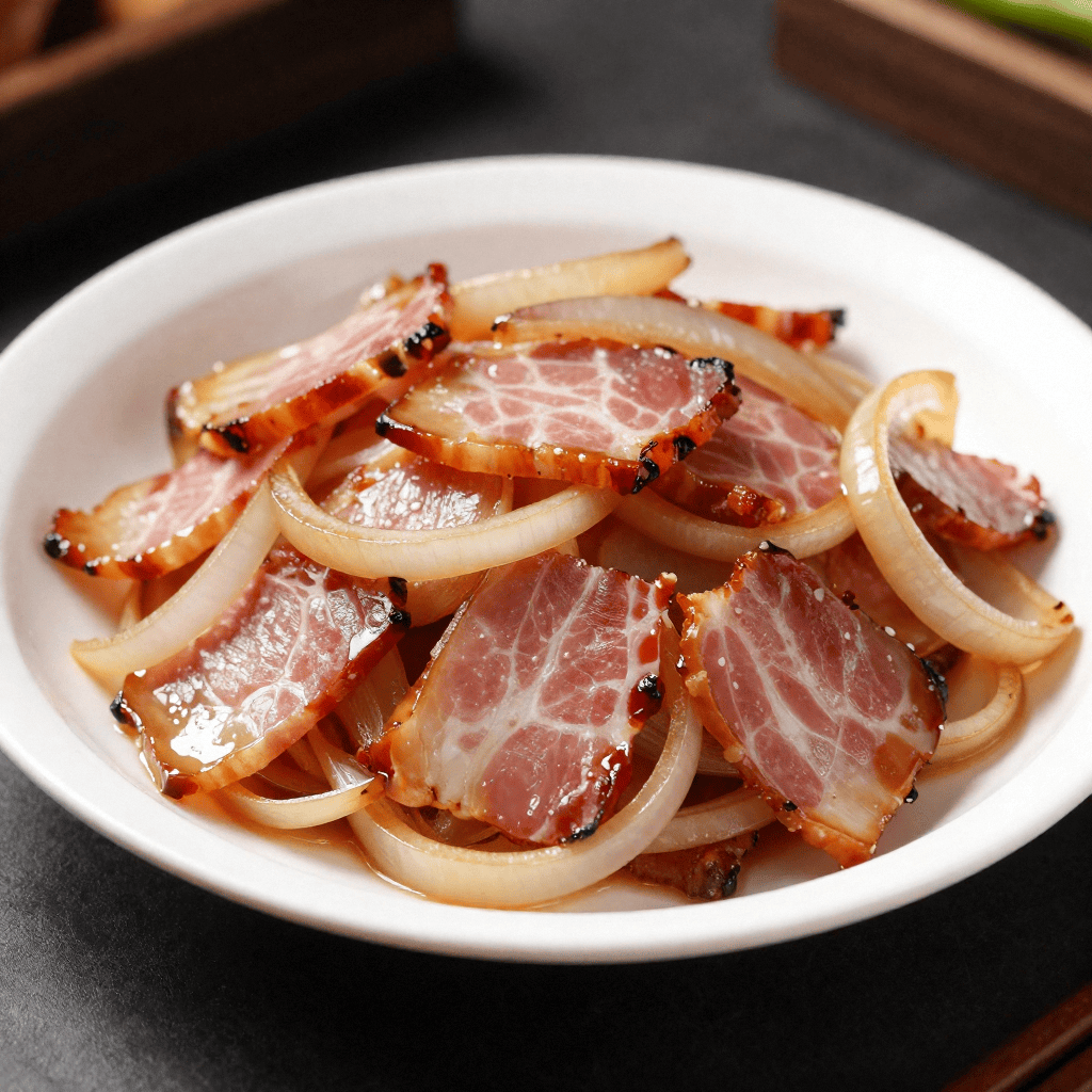 腊肉炒洋葱：一场风味交融的味觉盛宴