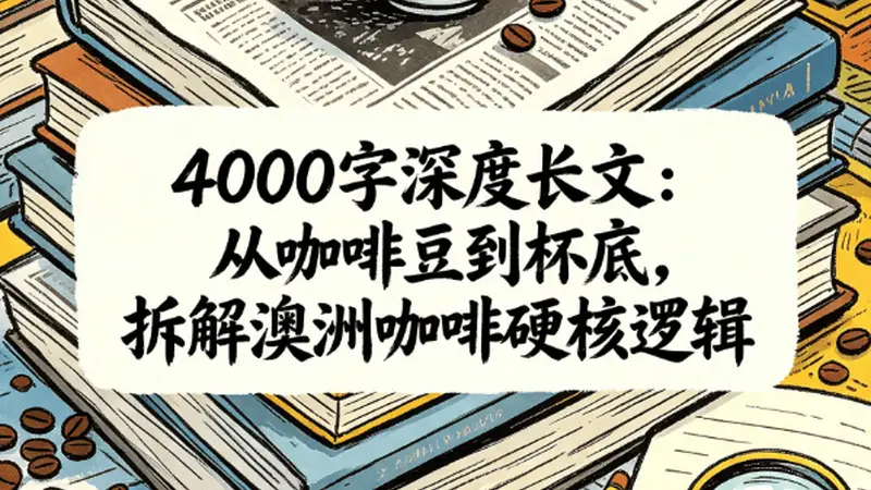 4000字深度长文:从咖啡豆到杯底,拆解澳洲咖啡硬核逻辑