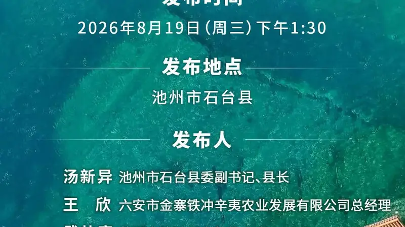 8月19日，石台见！