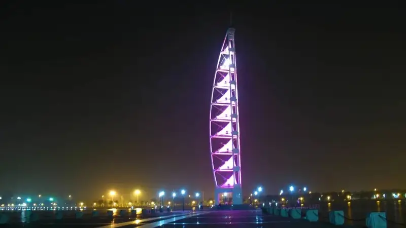 夏夜潍河，灯火璀璨！