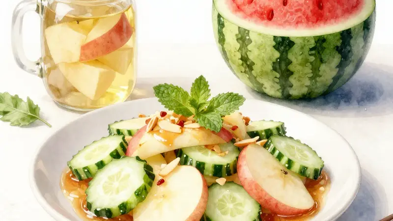 夏日清爽神器：苹果黄瓜双脆凉拌菜，解锁味觉新体验